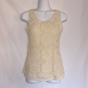 Valerie Bertinelli Lace 2 Pc Sleeveless Top
